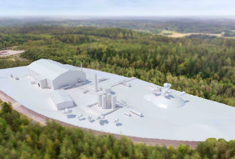 Infiniteria's tyre pyrolysis plant under construction in Uddevalla, Sweden